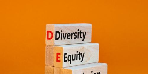 Wooden blocks saying Diversity, Equity, Inclusion